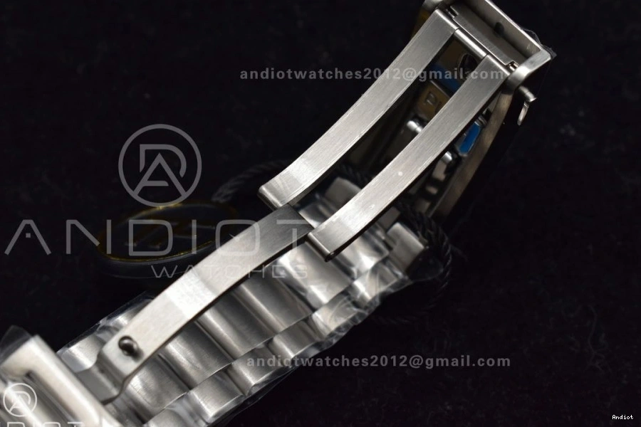 A2824 Ceramic Deep Edition 1:1 Bezel TF Orange Dial Best SS 6000M Seamaster on Gray Bracelet SS Ultra 1224